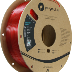 Polymaker - PolyLite Translucent PETG - Rouge (Red) - 1,75 mm - 1 kg