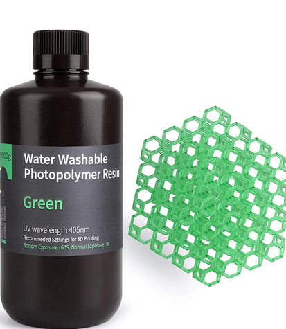 ELEGOO - RÉSINE WATER WASHABLE - VERT (GREEN) -1KG ELEGOO - RÉSINE WATER WASHABLE - VERT (GREEN) -1KG