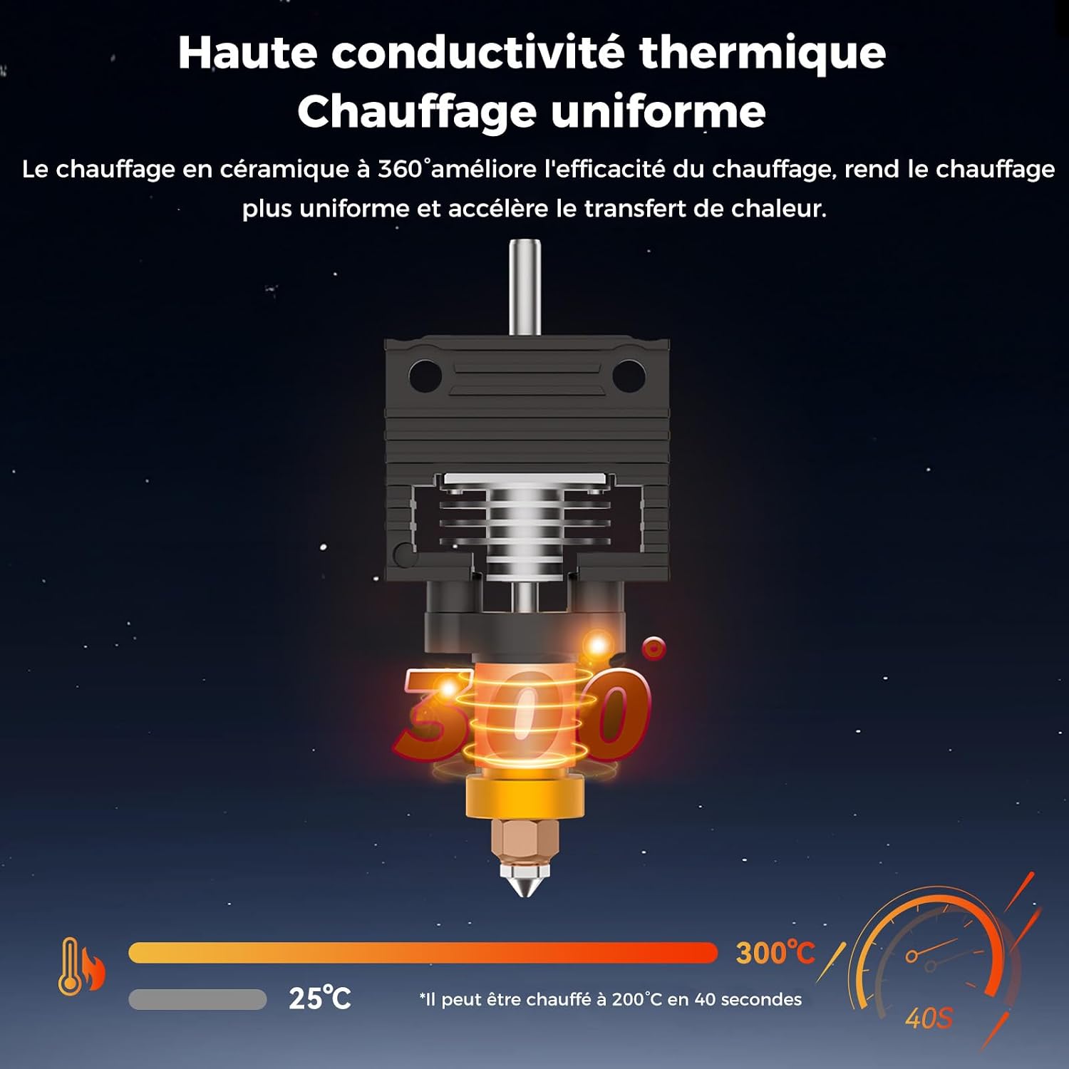 Creality Hotend Bloc Céramique pour K1 Max Creality Hotend Bloc Céramique pour K1 Max - Imagen 4