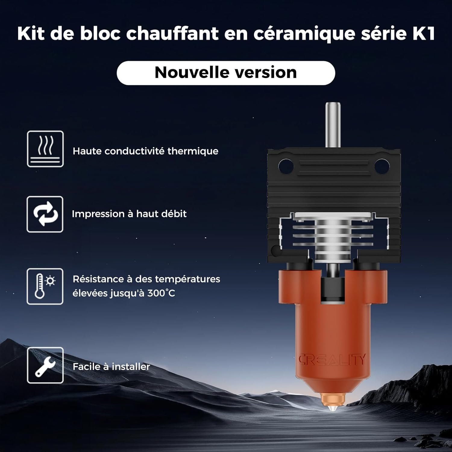 Creality Hotend Bloc Céramique pour K1 Max Creality Hotend Bloc Céramique pour K1 Max - Imagen 3