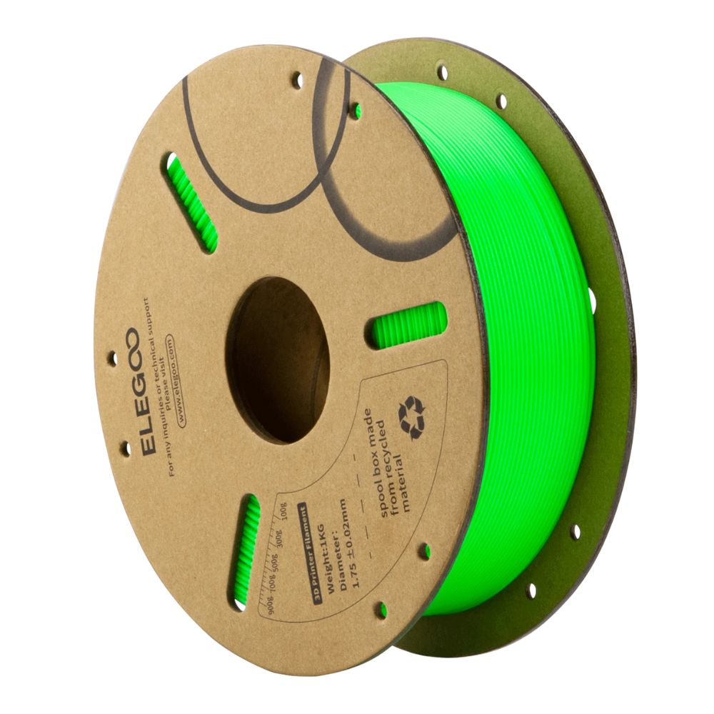 Elegoo - PLA - Vert (Green) - 1,75 mm - 1 kg Filament PLA Elegoo Vert (Green) 1,75 mm bobine 1 kg