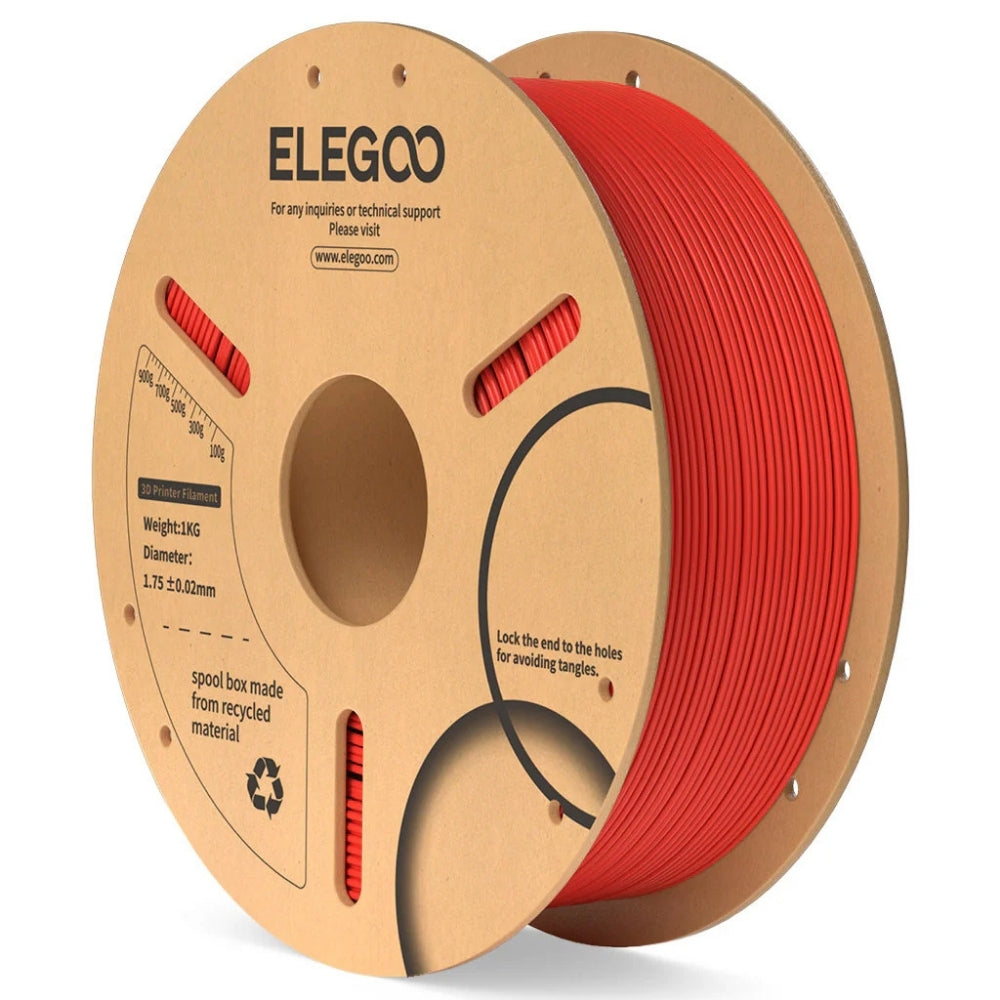Elegoo - PLA - Rouge (Red) - 1,75 mm - 1 kg Filament PLA Elegoo Rouge (Red) 1,75 mm bobine 1 kg