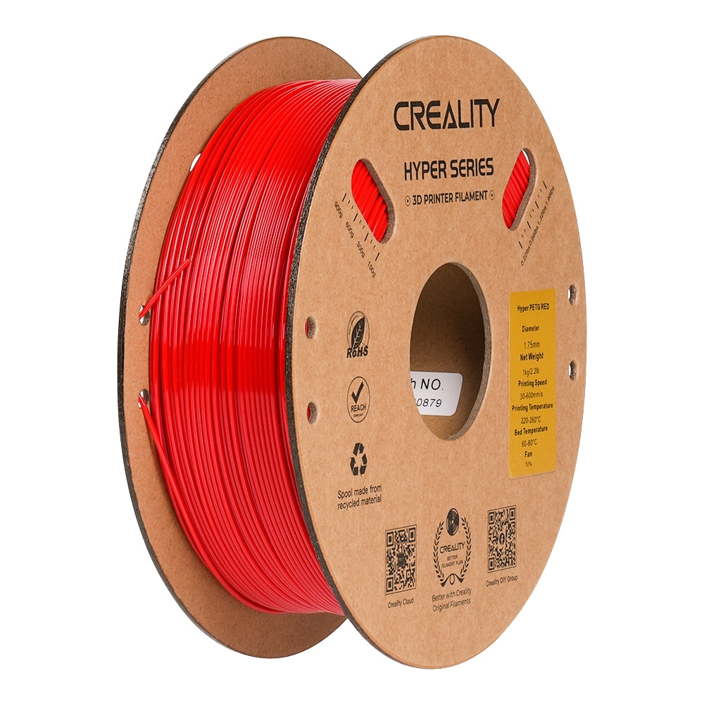 Creality - Hyper PETG - Rouge (Red) - 1,75 mm - 1 kg Creality Hyper PETG Rouge (Red) 1,75 mm bobine 1 kg