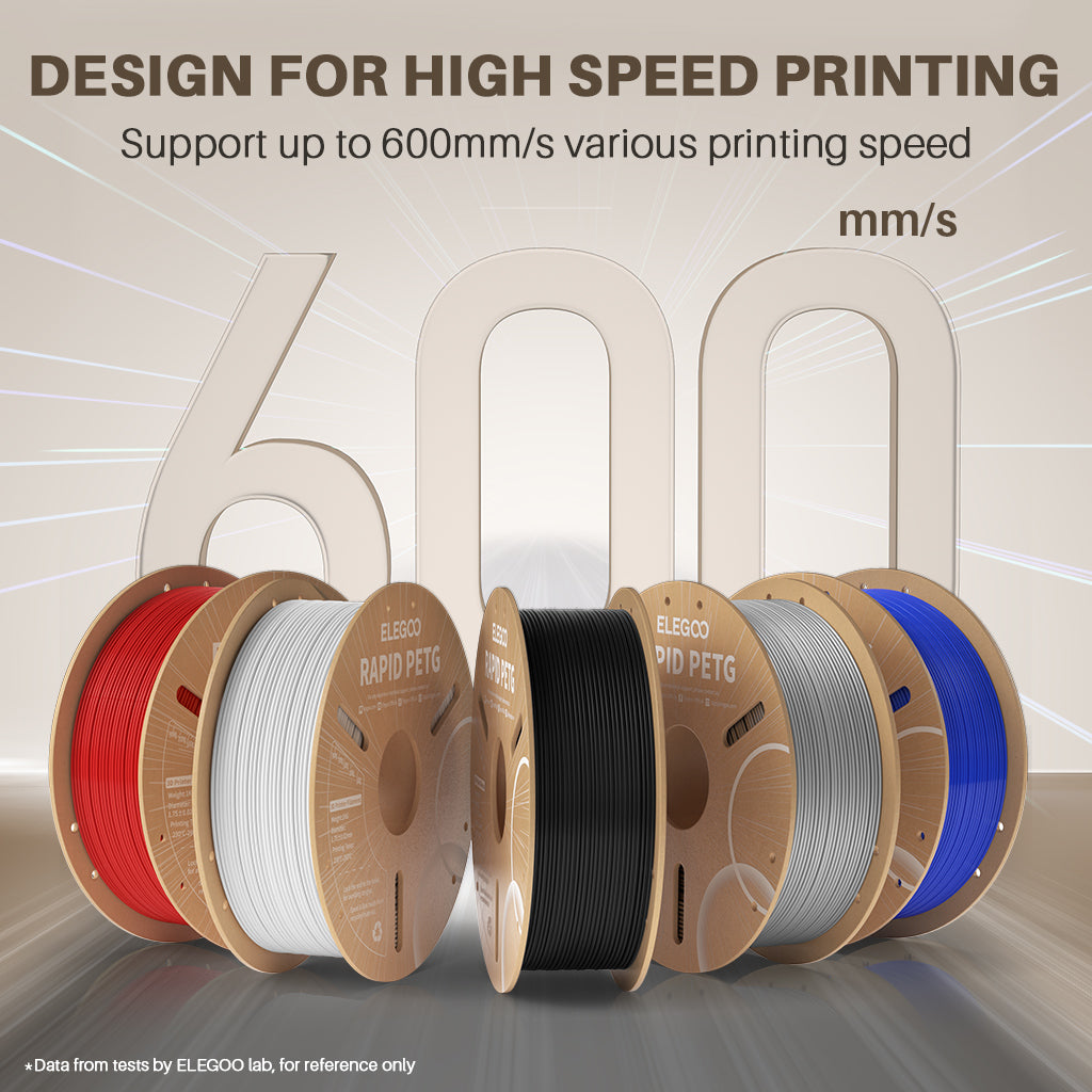 Elegoo - Rapid PETG - Noir (Black) - 1,75 mm - 1 kg Filament Elegoo Rapid PETG haute vitesse 1,75 mm
